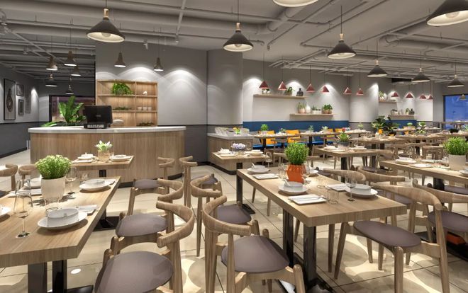 设计：如何利用空间打造出特色AG旗舰厅网站首页餐饮店装修(图1)